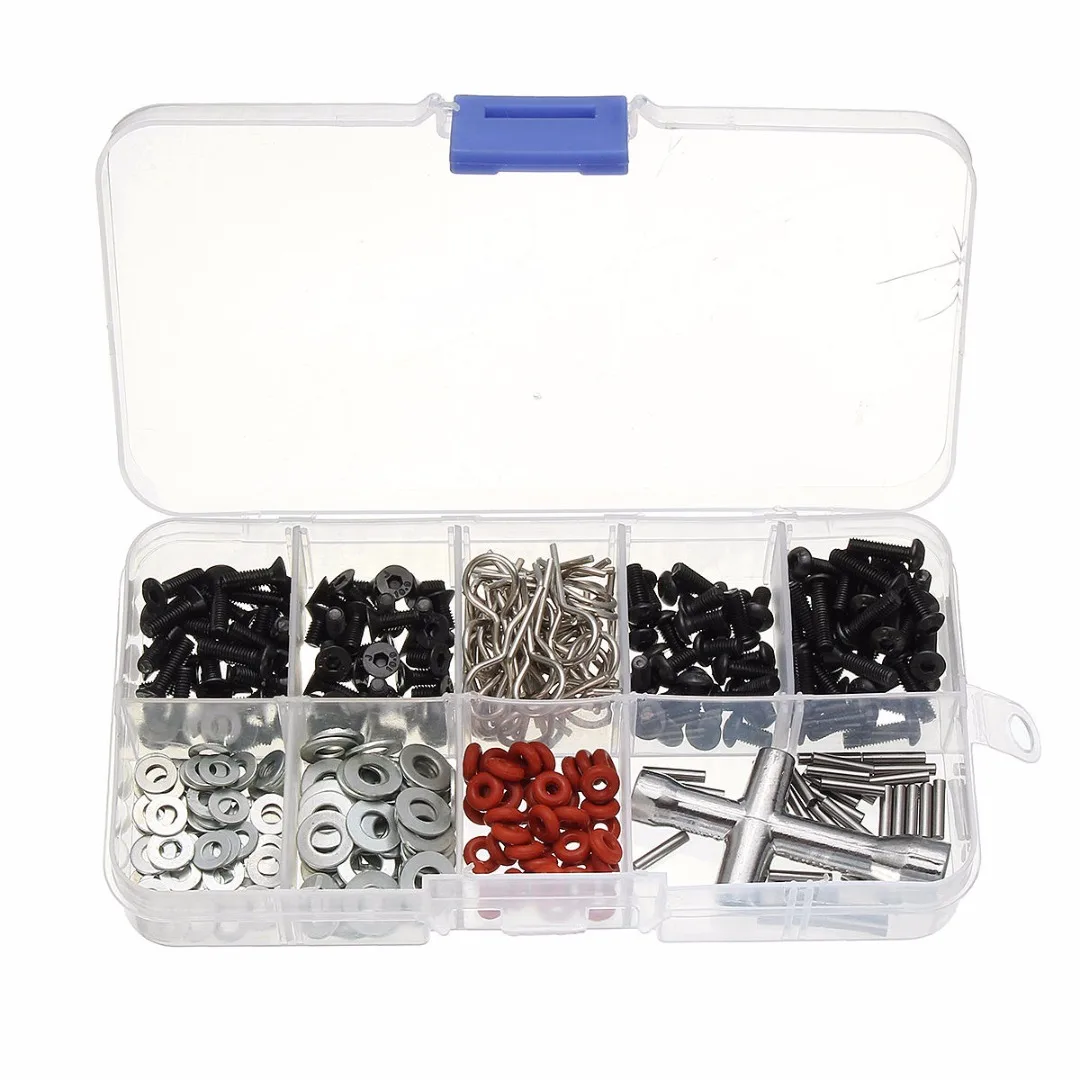 270pcs Screws Wrench Box Tool Kit For 1/10 HSP RC Car DIY Repair Tool Accessories Set