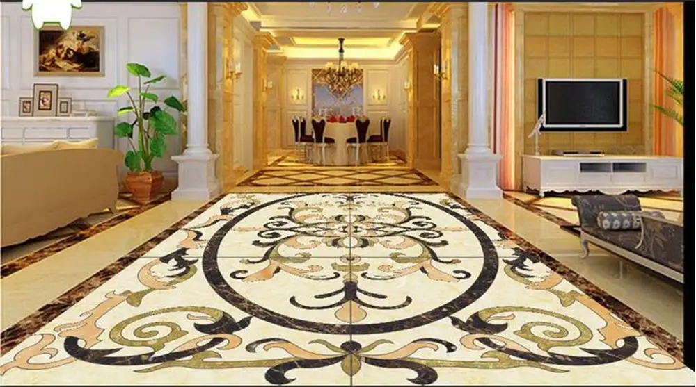 

Custom photo wallpaper/mural PVC floor wallpaper/3d wallpaper/Water knife parquet floor/Bathroom/Toilet/KTV/Hotel/Kitchen