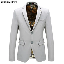 N& B мужской пиджак, американский мужской костюм, блейзеры, приталенные повседневные пальто, однотонный смокинг, хлопковые мужские куртки для свадеб SR7