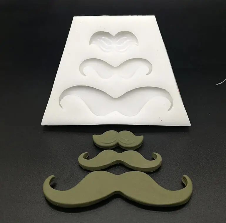 

Cake Tools beard moustache mustache silicone mold Decorating Cupcake decorating Gumpaste fondant cake tool mould DIY