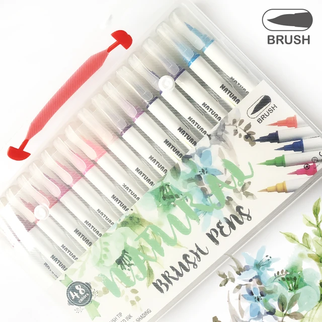 Watercolor paint pens – set of 48 watercolor brush pens