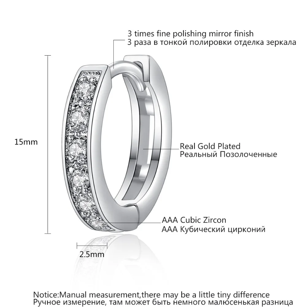 Luoteemi Марка Циркон Камень Хооп Серьги для женщин AAA Цирконом Хооп серьги Высокое качество с фабрики