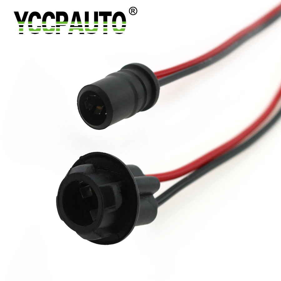 

YCCPAUTO W5W Socket T10 LED Bulb Holder Adapters Socket Cable Connector LED Width Side Marker Light Extend T10 Sockets 4PCS