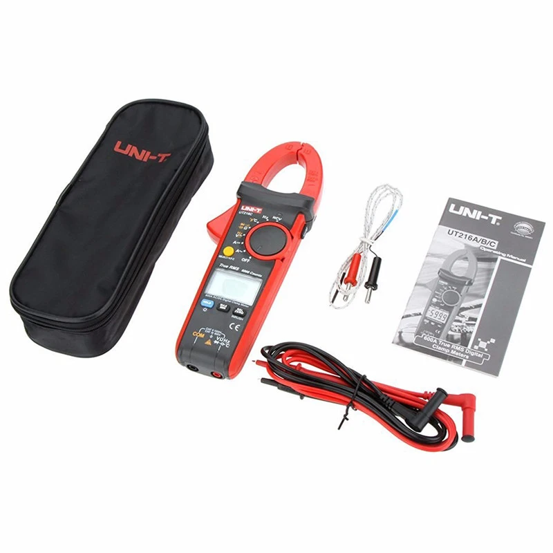 UNI T UT216C True RMS цифровой зажим вертушек Авто Диапазон Электрический мультиметры