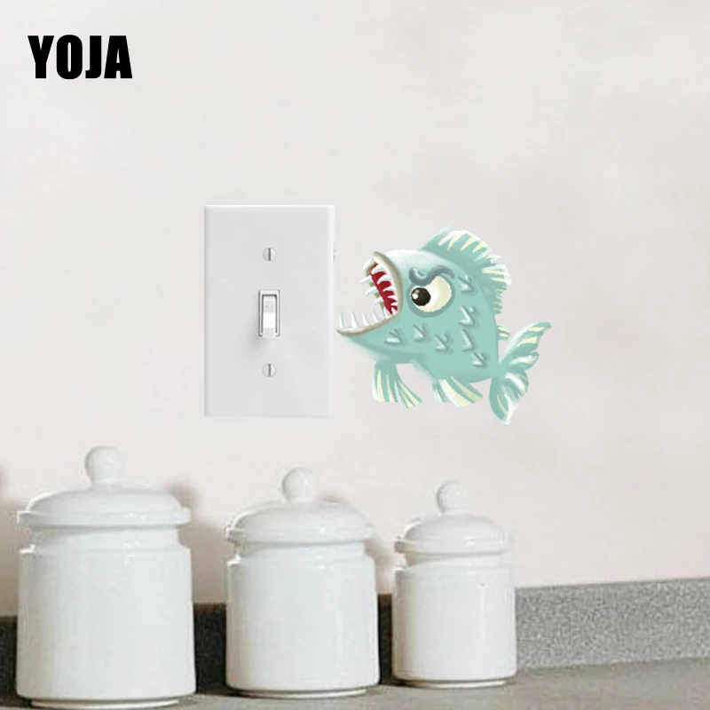 

YOJA Personality Piranha Styling PVC Switch Decal Wall Sticker Graphical 11SS0104