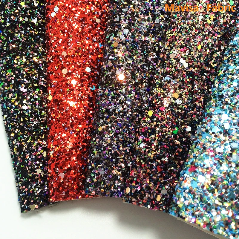 

1PCS A4 SIZE 21X29cm Synthetic Leather, Artificial Leather, Chunky Glitter For Bow DIY handbags shoes MJ036