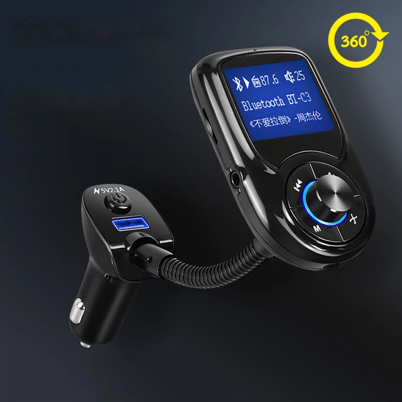 Thbelieve Bluetooth Car Charge LCD Screen Display 2 USB Auto Charger Support MP3 Player Fast Car Charger USB Drop Shipping (12)