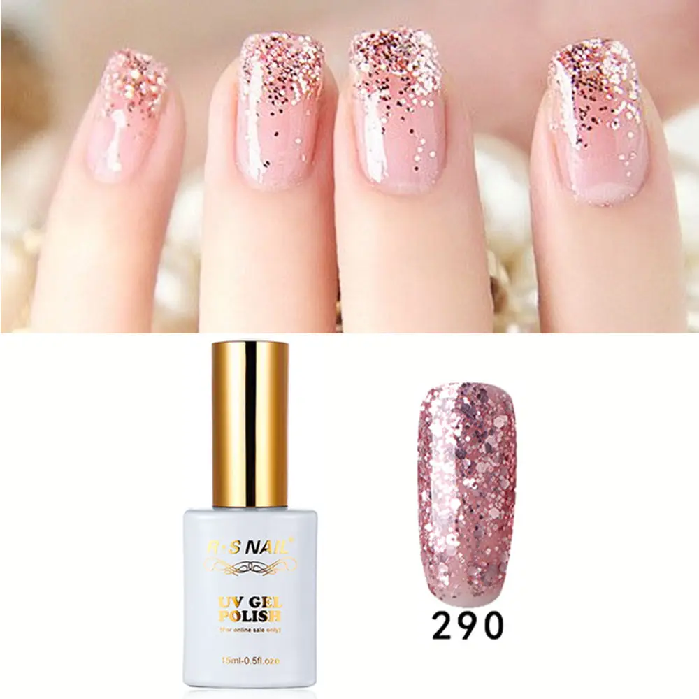RS 15ml 290 UV Nail Polish Bling Shiny Surface UV Gel Nail Polish Nails