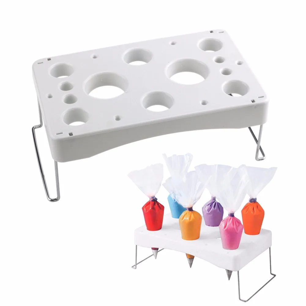 Cream Icing Piping Shelf Plastic Decorating Bag Holder,Nozzles tips ice