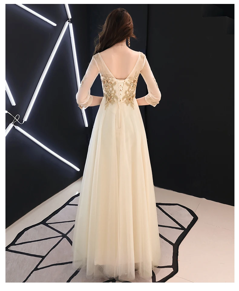 2019 Noble Longo Fino Prom Vestidos de