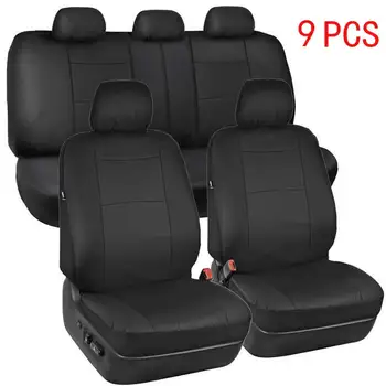 

9 PCS Leather Car seat cover auto seats covers accessories for honda hrv XRV XR-V URV UR-V brv br-v CR-V crv stream eg ek 4d 5d