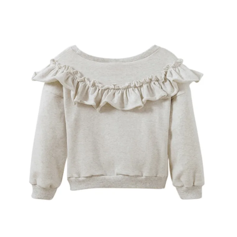 Спортивный свитер для маленьких девочек, модный весенний спортивный свитер с длинными рукавами для малышей, новая одежда для малышей - Цвет: Серый