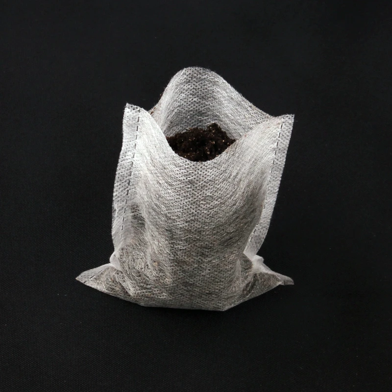 500pcs 9*10cm Seeding Bags White Plant-Fiber Nursery Pots Seedling-Raising Bags Environmental Protection Nursery