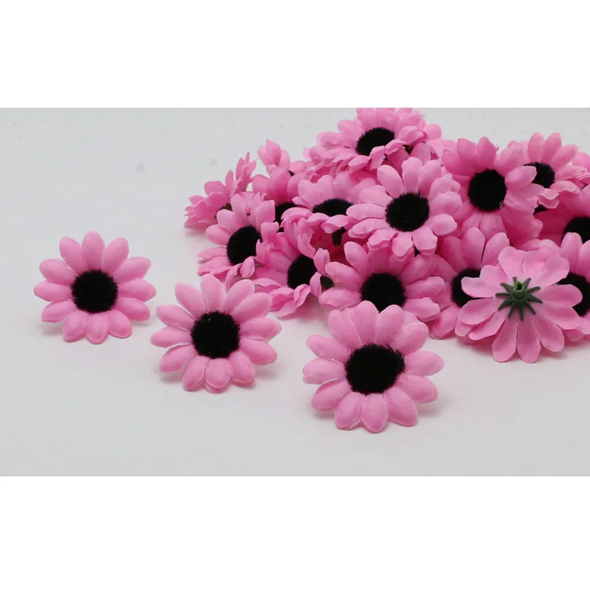 100pcs 12 color Gerbera Daisy Heads Artificial Silk Flower Decor Autumn style