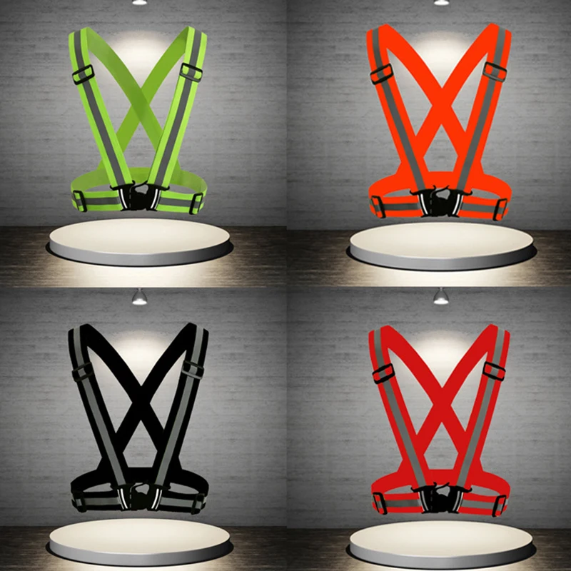 Reflective Vest High Visibility Unisex Outdoor Running Cycling Safety Vest Adjustable Elastic Strap Fluorescence Work Wholesale Reflective Vest High Visibility Unisex Outdoor Running Cycling Safety Vest Adjustable Elastic Strap Fluorescence Work Wholesale
