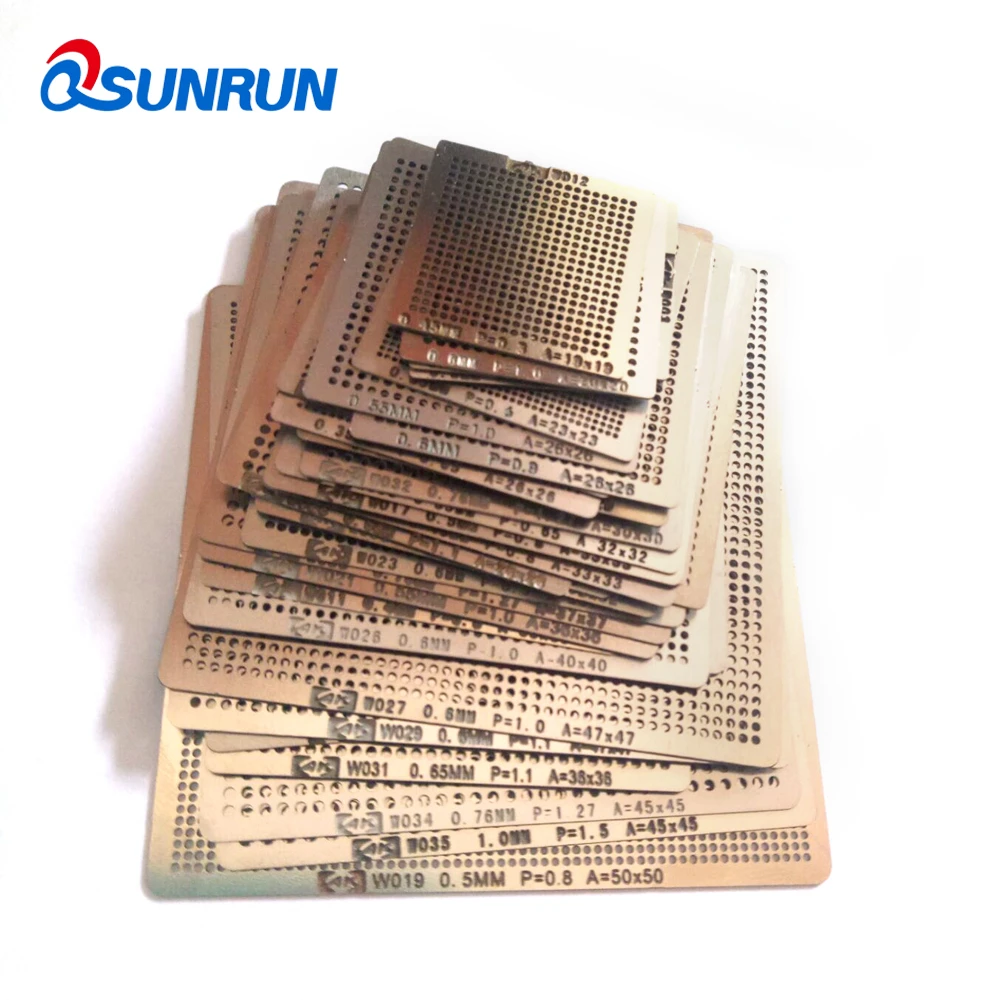 

36 PCS Directly Heat Reball Reballing Universal Stencils Template Set Steel for Reballing the BGA IC Heated by Hot Air Machine