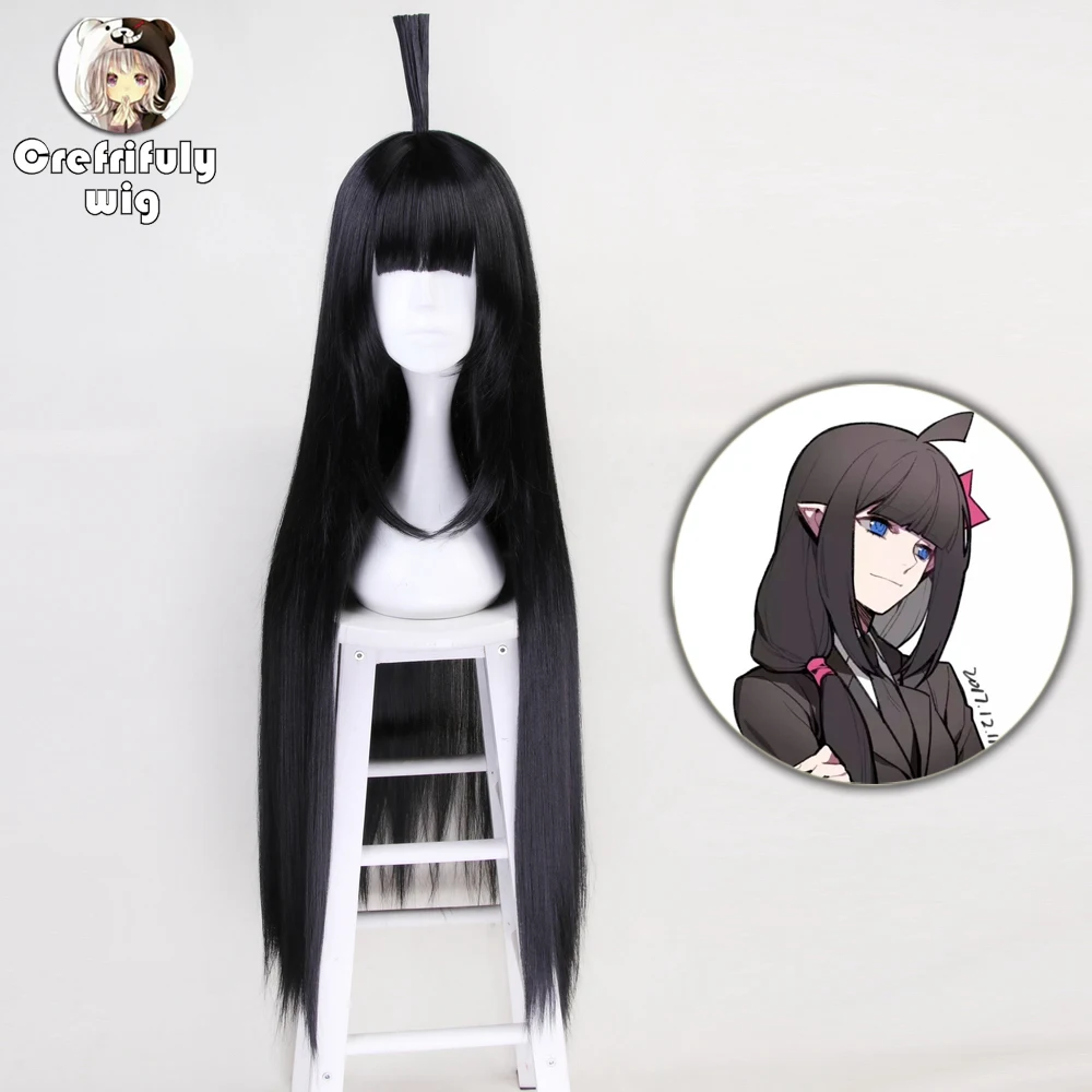 100cm Anime Aotu World KAILIE Long Straight Black Cosplay Wig With Bangs Halloween Costume Synthetic Hair Wigs For Women | Тематическая