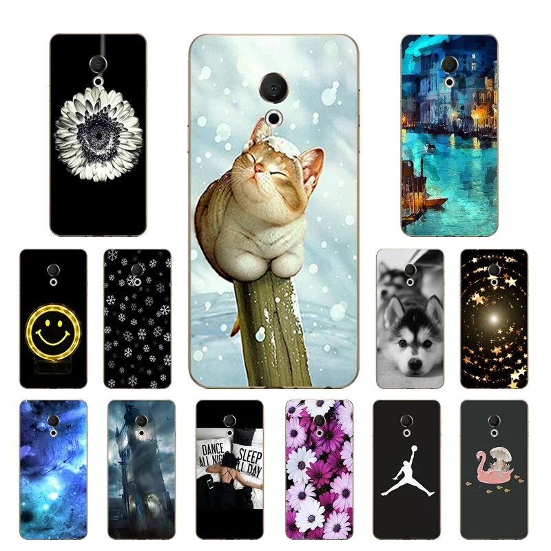 5 46 &quotдля Meizu 15 Lite Мягкий ТПУ силиконовый чехол для M15 задняя крышка Coque Fundas Smiley