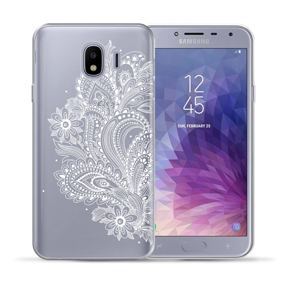 Мягкий чехол из ТПУ с кружевным цветком мандалы для Samsung Galaxy J3 J5 J7 2017 J2 Pro J4 J8 2018 Note 8