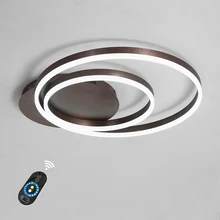 Umeiluce современный светодиодный потолочный светильник круг заподлицо лампа Матовый Алюминиевый акриловый потолочный светильник коричневый готовый светильник