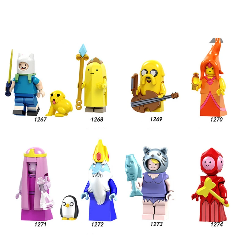 アドベンチャータイム玩具フィン ジェイク プリンセスバブル アイス王ミニフィギュアと互換 Legoinglys おもちゃ Abs 4 5 センチ スタッキング ブロック Aliexpress