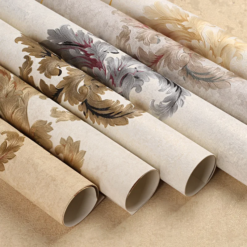 

beibehang European-style Damascus color with AB paragraph three-dimensional embossed embossed pvc wallpaper background