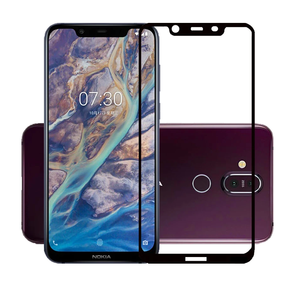Для NOKIA 8 1 уровень твердости 9H ''экран протектор 2.5D 6 18 полный охват закаленное