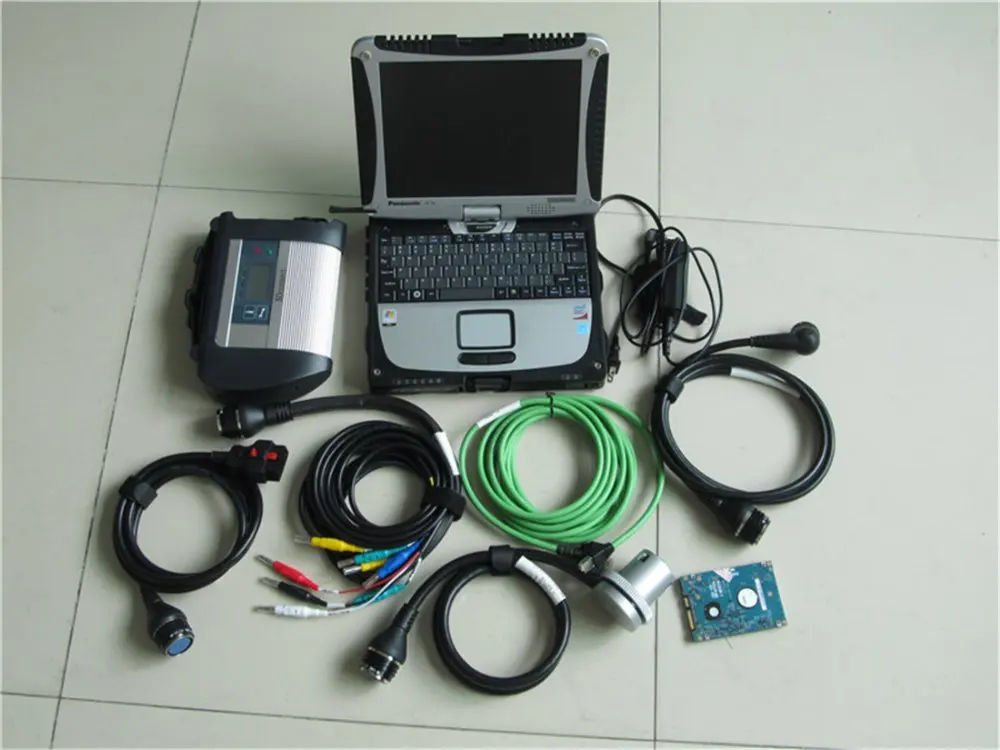  Herramienta de diagnóstico mb star c4 con software 20199 hdd con pantalla táctil de ordenador portá