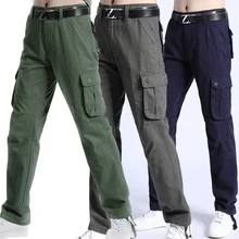 Мужские тактические брюки карго, мужские армейские военные брюки, хлопковые Стрейчевые повседневные штаны с карманами, свободные брюки без ремней 46