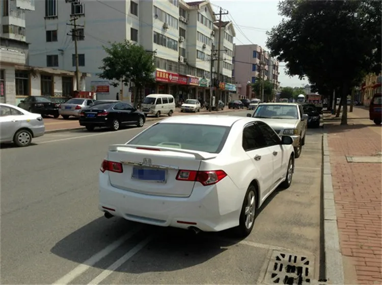 Для с лампой Spirior Acura TSX надрезаемая подкладка, ABS Материал заднее крыло автомобиля праймер цвет задний спойлер для Honda Spirior спойлер 2009-2012