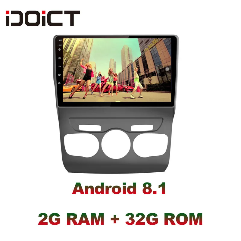 Cheap IDOICT Android 8.1 IPS Screen 2G+32G Car DVD Player GPS Navigation Multimedia For Citroen C4 Radio 2013-2016  car stereo 2