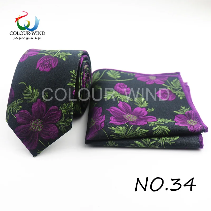 Фирменный галстук мужской цветочный полиэфирный шейный галстук 7 см листья галстук-бабочка с принтом красивый Карманный квадратный 24*24 см вечерние галстуки Набор