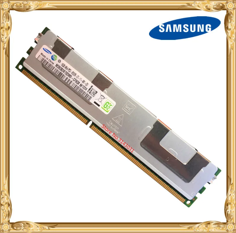 سامسونج خادم الذاكرة ddr3 16 جيجابايت 32 جيجابايت 1066 ميجا هرتز تسجيل PC3-8500R dimm ram 240pin ecc reg 8500 16 جرام 4Rx4