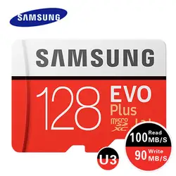 SAMSUNG EVO Plus Microsd карты 32 ГБ, 64 ГБ и 128 ГБ 256 GB 100 МБ/с. C10 карты памяти Micro SD карты флэш-карты памяти SDHC SDXC