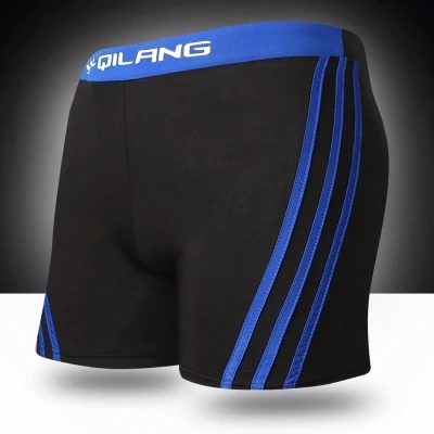

Low Waist Men Swim Trunks Breathable Striped Swimming Trunks Swimsuit For Male Boxer Briefs Sunga Gym Summer Beach Shorts