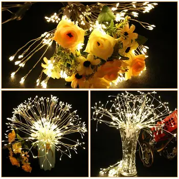 

DIY Fireworks Light Foldable Bouquet Shape LED String Decorative Fairy Lights For Garland Patio Wedding Party Christmas Light