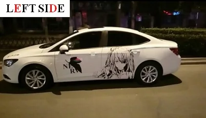 

LEFT SIDE Car Stickers EVANGELION Car Decals Japanese Cartoon Anime Car Decoration Body Sticker Styling Mural Vinyl Covers