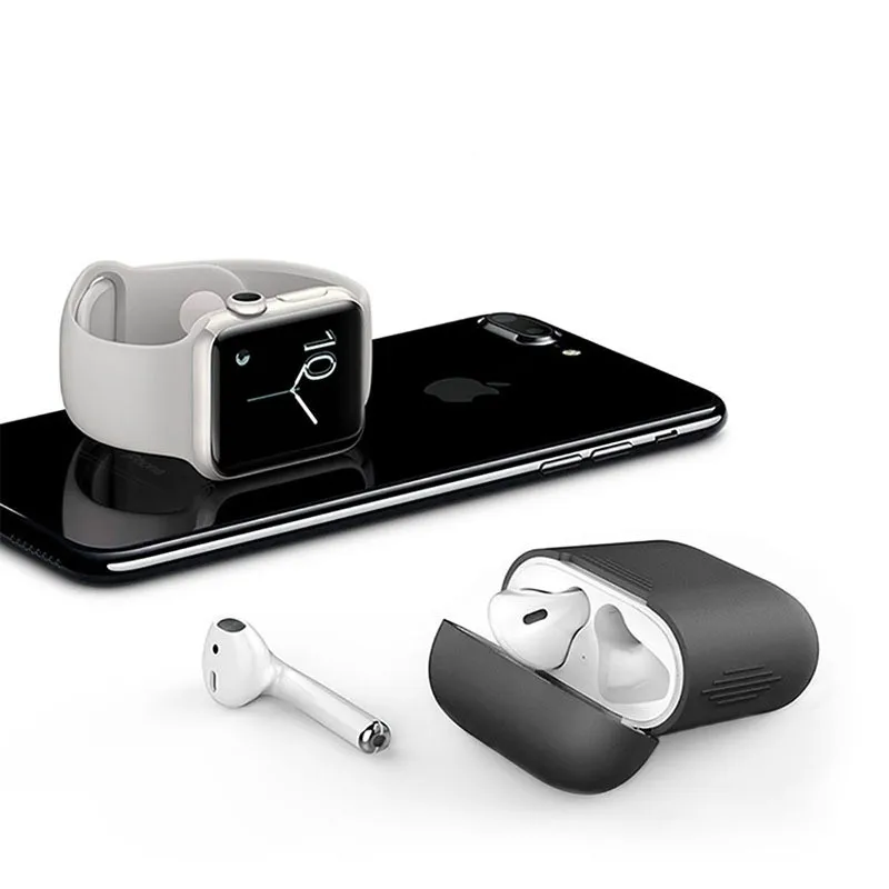 أبل AirPods حزام سيليكون تخزين صناديق حالة الغطاء الواقي شحن تخزين صناديق أبل AirPods حزام سيليكون تخزين صناديق حالة الغطاء الواقي شحن تخزين صناديق