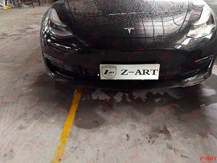 Оригинальная модель 3 передний подбородок из углеродного волокна для Tesla model