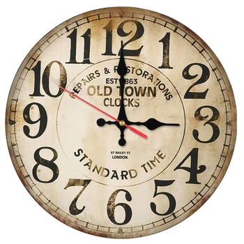 

special offer wall clock wooden clocks home decor quartz watch circular single face still life stickers modern living room
