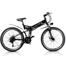 26 inch folding mountain electric bicycle 48V lithium battery 21 speed variable speed system bike PAS cycling smart Lcd ebike