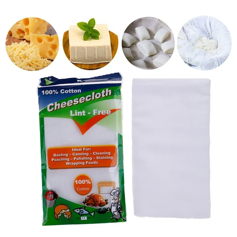 1 Bags 1.5 Yards Gauze Cheesecloth Absorbent Fabric Cotton Cheese Cloth Baking Tool