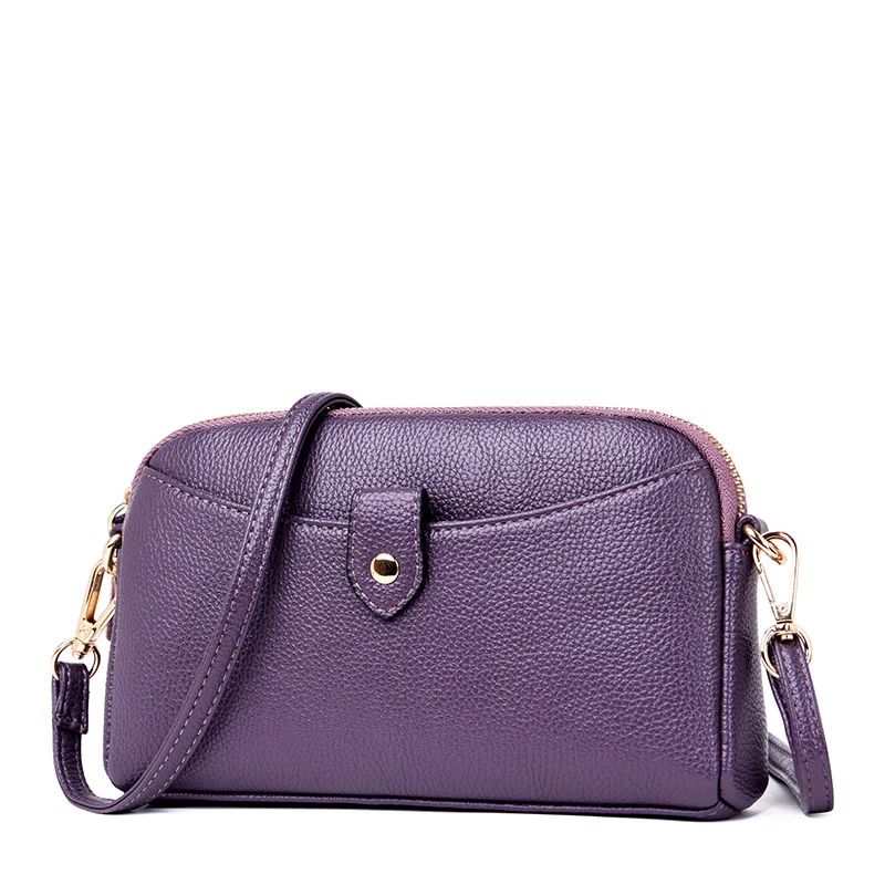 

Women's Genuine Leather Handbags High Quality Lady Coin Purse Shoulder CrossBody Bags Fashion Women Messenger Bags Clutches Bag