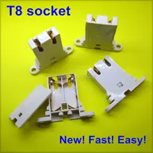 50 шт./лот T8 G13 старения Тесты гнездо основание светильника держатель стиль легко и быстро разъем подключения светодиодный люминесцентная лампа, лампа t8 кронштейн