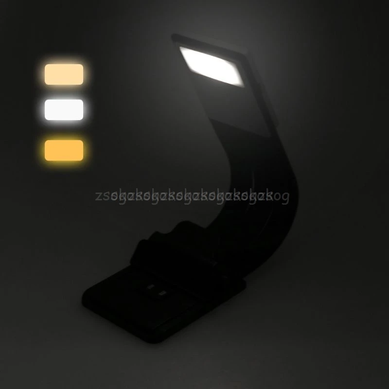

3 Colors Adjustable USB Rechargeable LED Book Light with Detachable Removable Clip Night Reading Lamp A24 19 Dropship