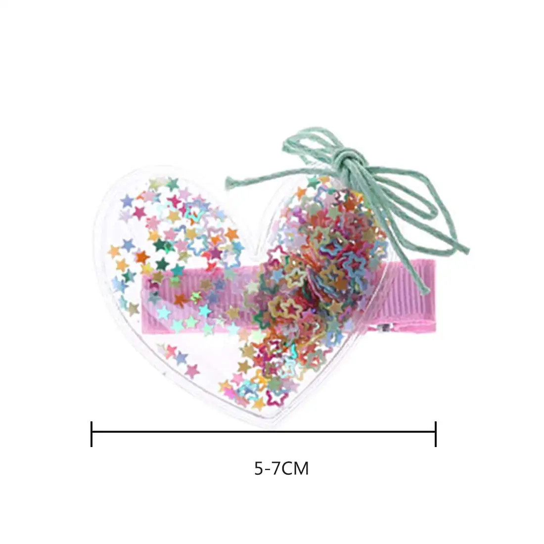 1 шт., прозрачные блестки, заколки для волос с сердечками и звездами, заколки для волос, заколка для волос для маленьких девочек