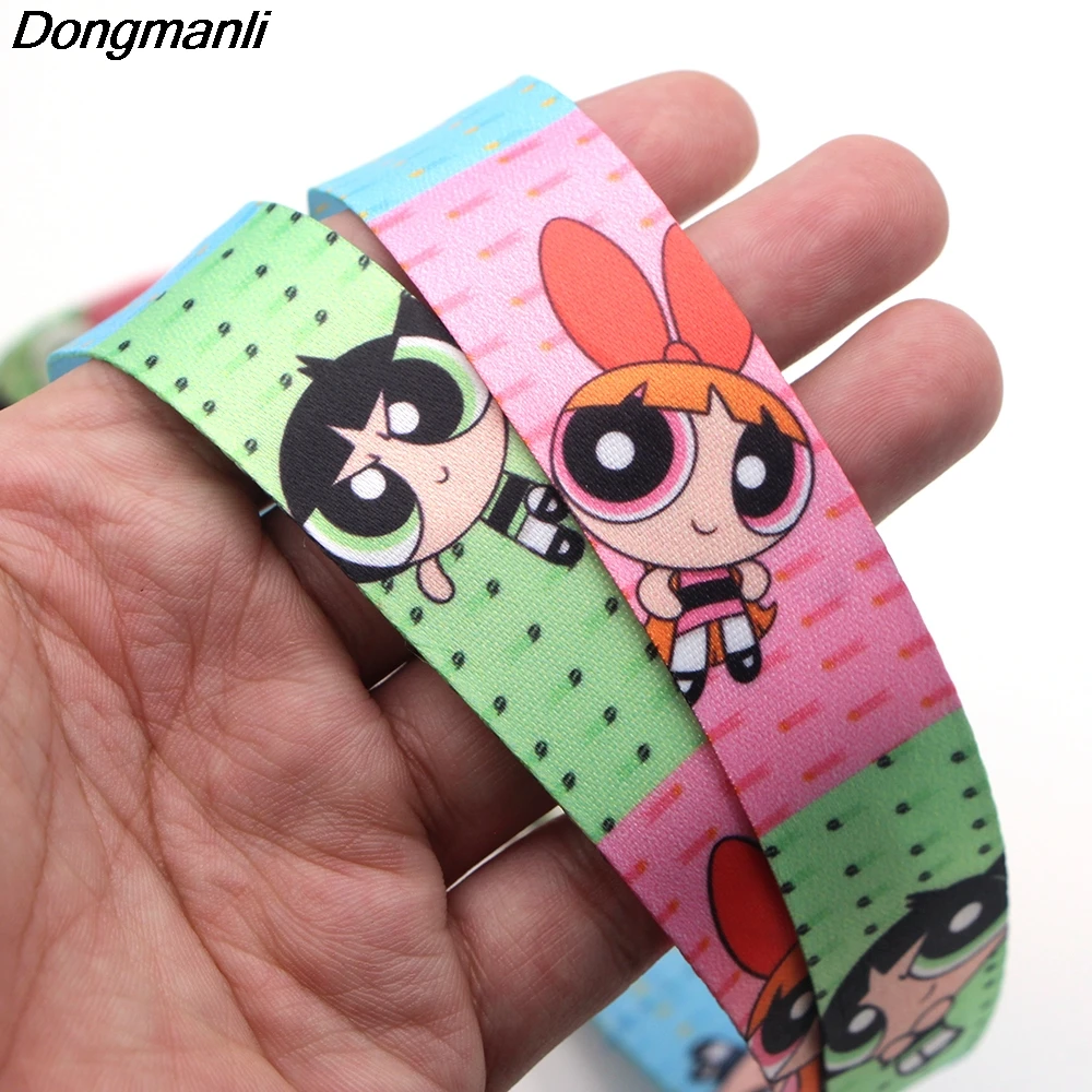 L2363 Powerpuff шнурок для девушки ожерелье ID Card Pass тренажерный зал мобильный телефон держатель значка для детей Подарки