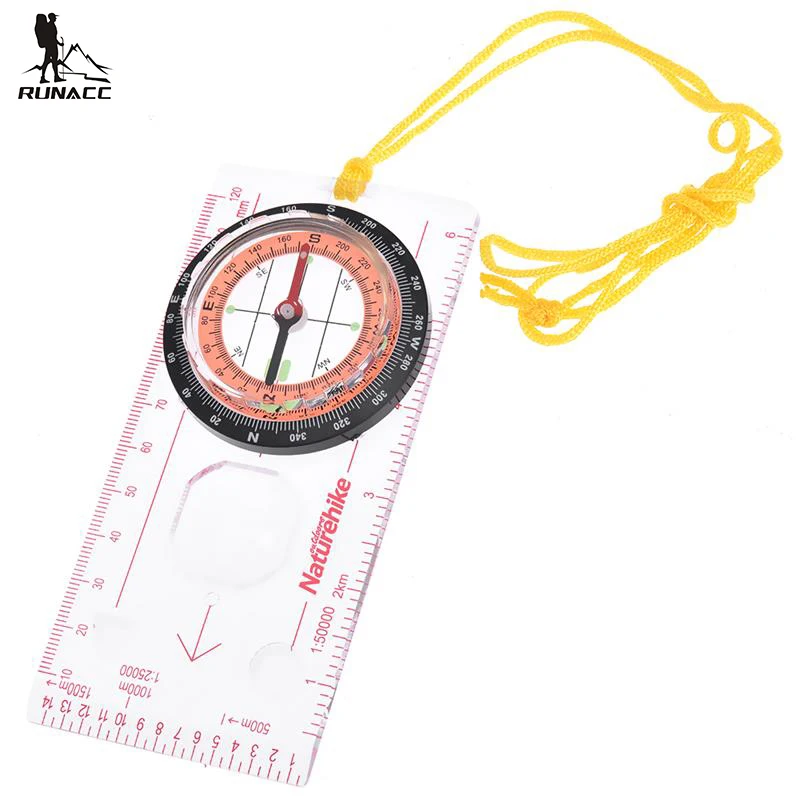 Buy RUNACC Pocket Compasses Hiking Protractor Camping Compass With Ruler