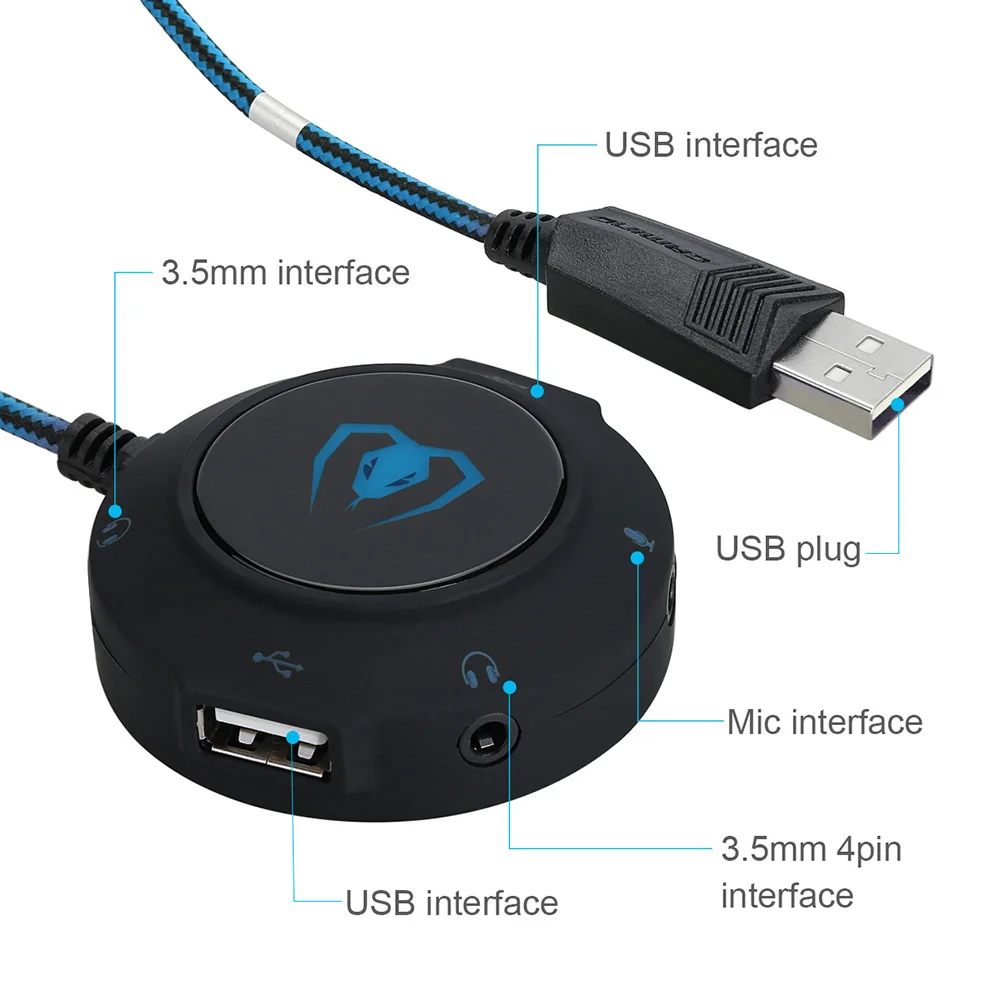USB 2 0 Звуковая карта концентратор наушники микрофон адаптер 3D объемный звук