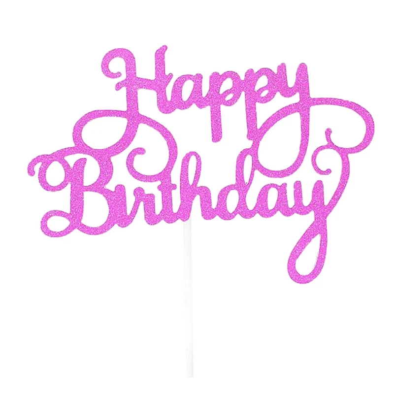 

Happy Birthday Cake Topper Creative Dessert Cake Decorations Children Kids Baby Boy Girl Adult Party Decoration Supplies